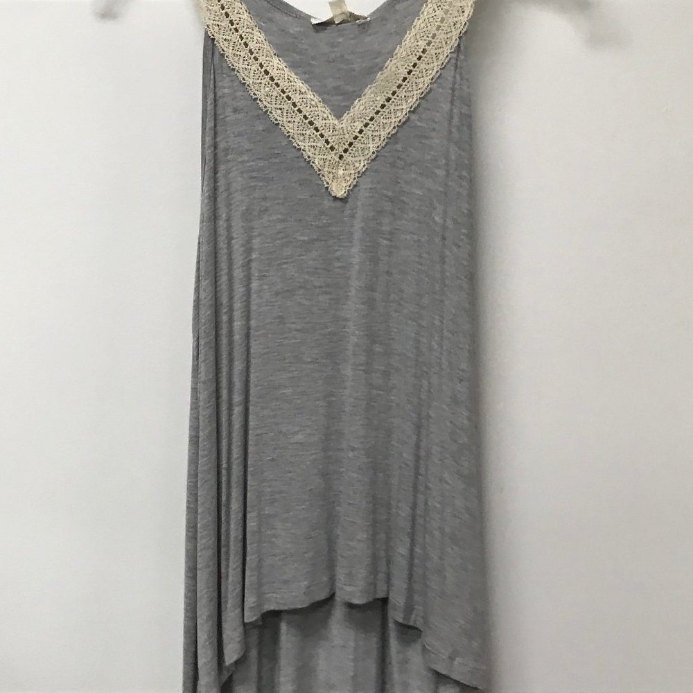 NWOT Zenana Outfitters Lace Trim Neck Tank Top